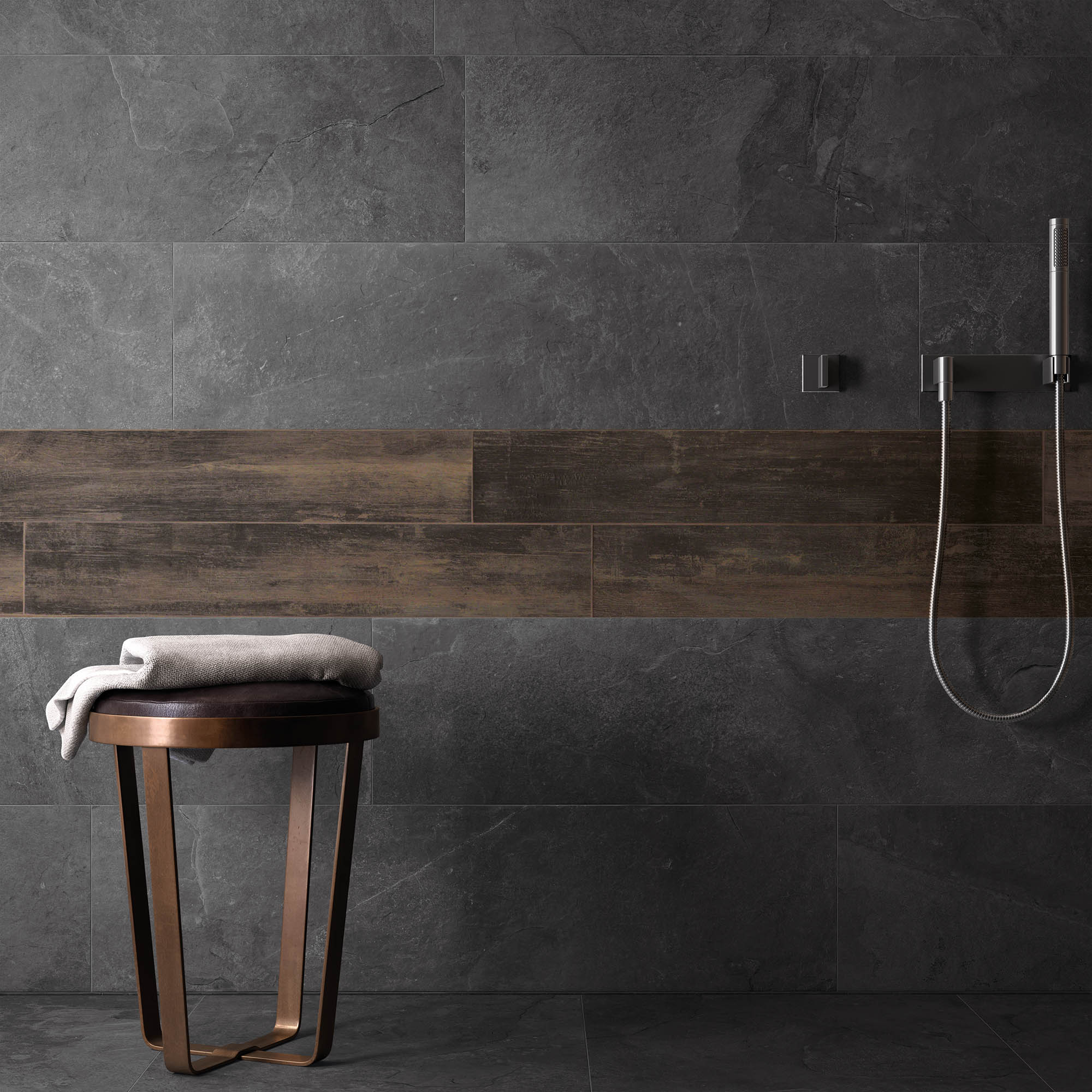 Piedra TecnológicaStonework - Ardesia Nera - Interni México